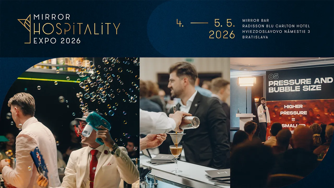 Světová barová elita v Bratislavě. Mirror Expo 2026 už brzy přepíše pravidla hospitality