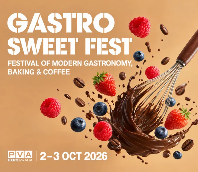 Gastro Sweet Fest promises both sweet and savoury delights. Leading figures from the world of patisserie, baking and barista art are heading to Prague