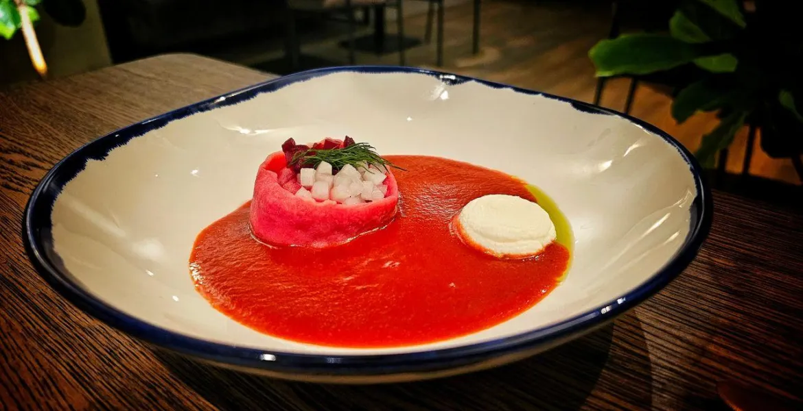 Boršč - pelmeň - daikon - labneh | Foto: VisitChef.com