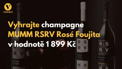 Prosincová soutěž o láhev champagne MUMM RSRV Rosé Foujita v hodnotě 1899 Kč