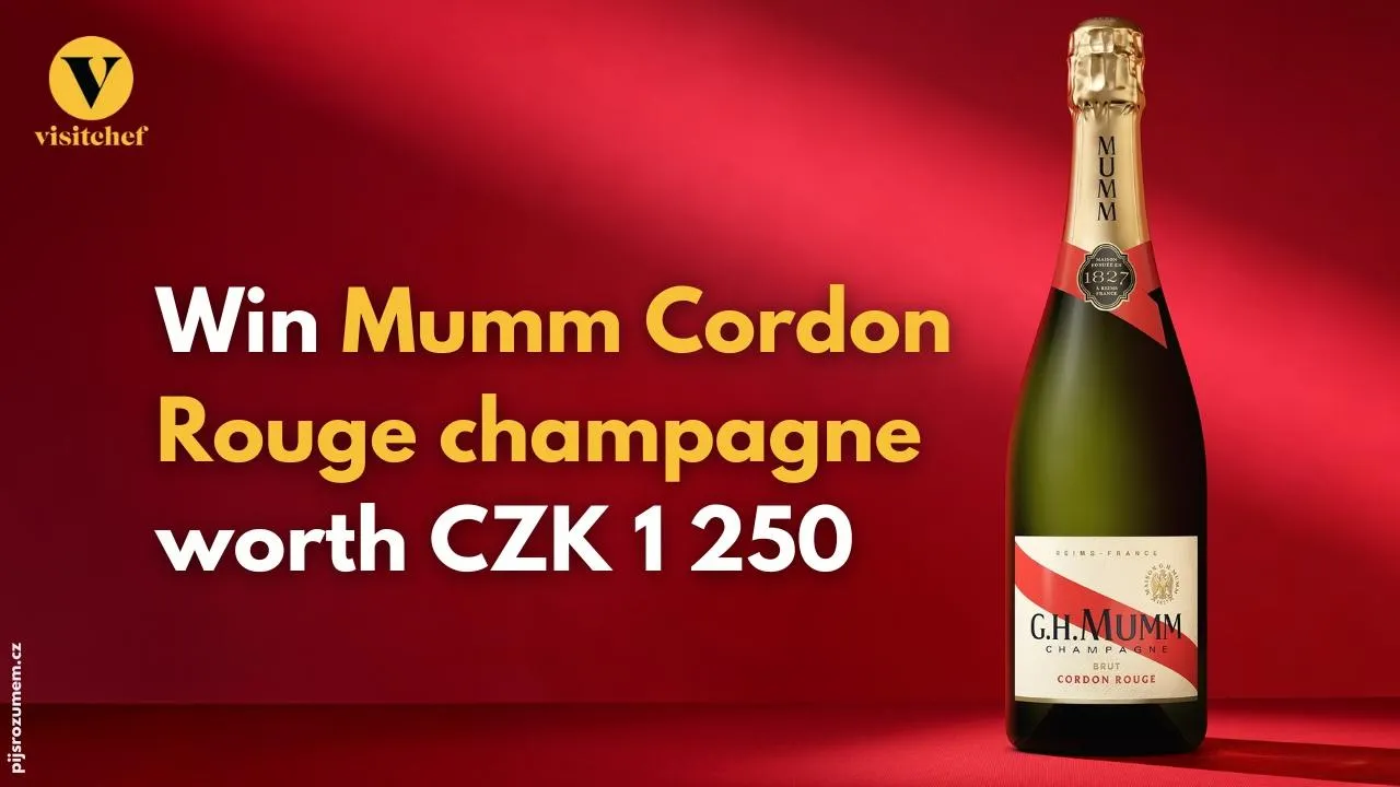 December competition for a bottle of Mumm Cordon Rouge champagne in a new design, worth CZK 1.250