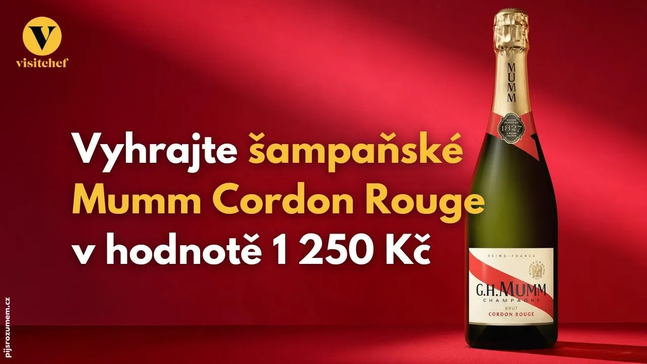 Prosincová soutěž o láhev šampaňského Mumm Cordon Rouge v novém designu, v hodnotě 1.250 Kč