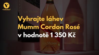 Prosincová soutěž o šampaňské Mumm Cordon Rosé v hodnotě 1350 Kč