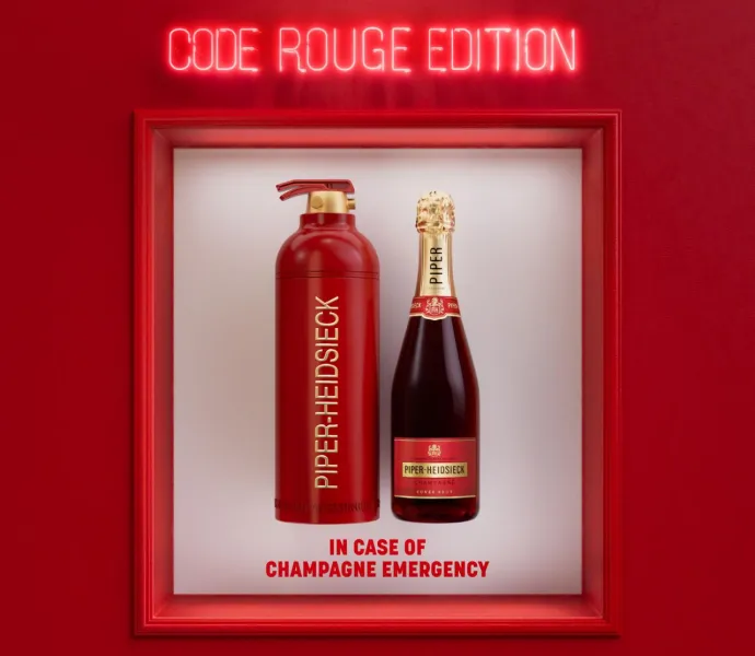 Piper-Heidsieck představuje Code Rouge Edition: šampaňské v obalu inspirovaném hasicím přístrojem